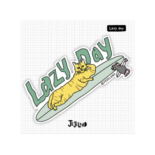 [JEJELAND]제제랜드 서핑 스티커[Lazy Day]