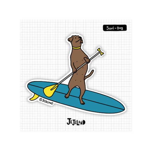 [JEJELAND]제제랜드 서핑 스티커[Surf Dog]