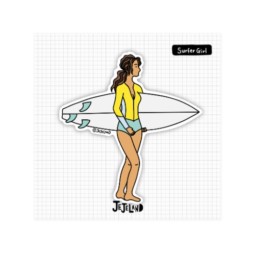 [JEJELAND]제제랜드 서핑 스티커[Surfer Girl]